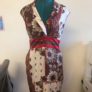 Bebe Size Medium Multicolor sleeveless dress.